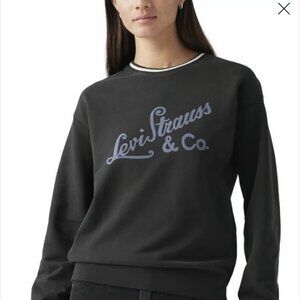 Levi’s Women’s Crewneck Sweater Black 2XL Petite Casual Knit NWT - A127